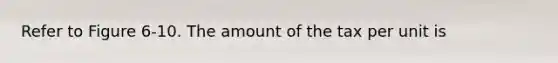 Refer to Figure 6-10. The amount of the tax per unit is