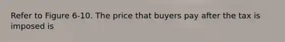 Refer to Figure 6-10. The price that buyers pay after the tax is imposed is