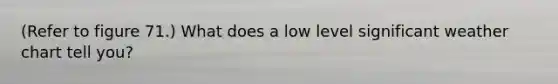 (Refer to figure 71.) What does a low level significant weather chart tell you?