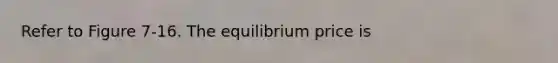 Refer to Figure 7-16. The equilibrium price is