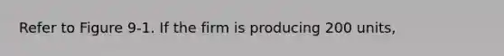 Refer to Figure 9-1. If the firm is producing 200 units,