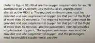 (Refer to Figure 91) What are the oxygen requirements for an IFR eastbound on V520 from DBS VORTAC in an unpressurized aircraft at the MEA? a. The required minimum crew must be provided and use supplemental oxygen for that part of the flight of more than 30 minutes b. The required minimum crew must be provided and use supplemental oxygen for that part of the flight of more than 30 minutes, and the passengers must be provided supplemental oxygen c. The required minimum crew must be provided and use supplemental oxygen, and the passengers must be provided supplemental oxygen