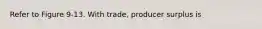 Refer to Figure 9-13. With trade, producer surplus is