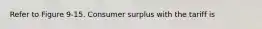 Refer to Figure 9-15. Consumer surplus with the tariff is