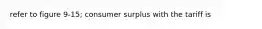 refer to figure 9-15; consumer surplus with the tariff is