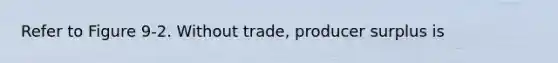 Refer to Figure 9-2. Without trade, producer surplus is