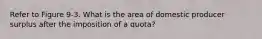 Refer to Figure 9-3. What is the area of domestic producer surplus after the imposition of a quota?