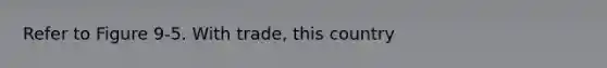 Refer to Figure 9-5. With trade, this country