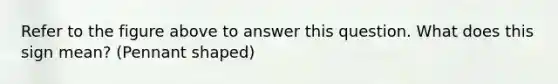 Refer to the figure above to answer this question. What does this sign mean? (Pennant shaped)