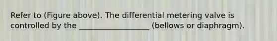 Refer to (Figure above). The differential metering valve is controlled by the __________________ (bellows or diaphragm).