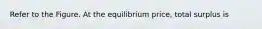 Refer to the Figure. At the equilibrium price, total surplus is