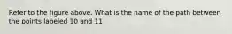 Refer to the figure above. What is the name of the path between the points labeled 10 and 11