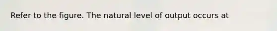 Refer to the figure. The natural level of output occurs at