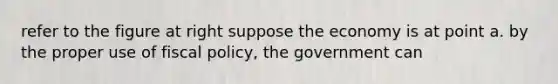 refer to the figure at right suppose the economy is at point a. by the proper use of fiscal policy, the government can