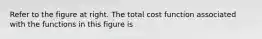 Refer to the figure at right. The total cost function associated with the functions in this figure is