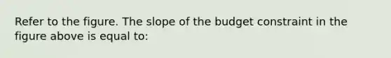 Refer to the figure. The slope of the budget constraint in the figure above is equal to: