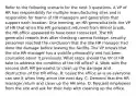 Refer to the following scenario for the next 3 questions. A VP of HR has responsibility for multiple manufacturing sites and is responsible for teams of HR managers and generalists that support each location. One evening, an HR generalist tells the VP of HR that when the HR generalist returned from dinner break, the HR office appeared to have been ransacked. The HR generalist reports that after checking camera footage, security personnel reached the conclusion that the site HR manager had done the damage before leaving the facility. The VP knows that the site HR manager has a volatile personality and has been counseled about it previously. What steps should the VP of HR take to address the condition of the HR office? A. Work with the second shift HR generalist to clean up the damage and destruction of the HR office. B. Leave the office as is so everyone can see it when they arrive the next day. C. Demand that the HR manager return and clean up the HR area. D. Request employees from the site and ask for their help with cleaning up the office.