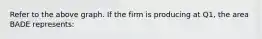 Refer to the above graph. If the firm is producing at Q1, the area BADE represents: