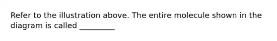 Refer to the illustration above. The entire molecule shown in the diagram is called _________