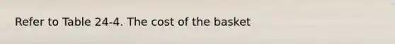 Refer to Table 24-4. The cost of the basket