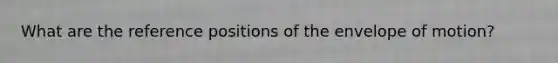 What are the reference positions of the envelope of motion?