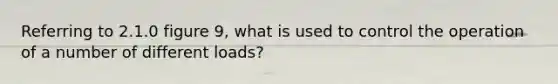 Referring to 2.1.0 figure 9, what is used to control the operation of a number of different loads?