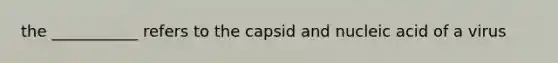 the ___________ refers to the capsid and nucleic acid of a virus