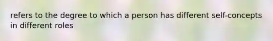 refers to the degree to which a person has different self-concepts in different roles