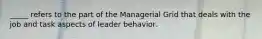 _____ refers to the part of the Managerial Grid that deals with the job and task aspects of leader behavior.