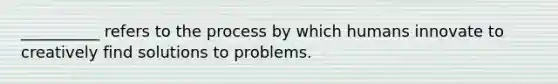 __________ refers to the process by which humans innovate to creatively find solutions to problems.