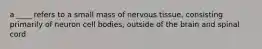 a ____ refers to a small mass of nervous tissue, consisting primarily of neuron cell bodies, outside of the brain and spinal cord