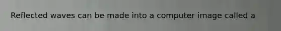 Reflected waves can be made into a computer image called a