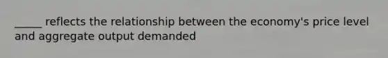 _____ reflects the relationship between the economy's price level and aggregate output demanded