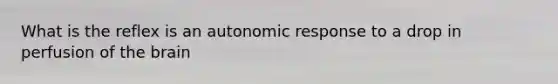 What is the reflex is an autonomic response to a drop in perfusion of the brain