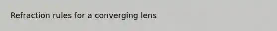 Refraction rules for a converging lens