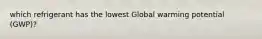 which refrigerant has the lowest Global warming potential (GWP)?