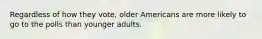 Regardless of how they vote, older Americans are more likely to go to the polls than younger adults.