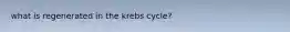 what is regenerated in the krebs cycle?