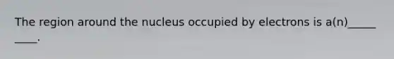 The region around the nucleus occupied by electrons is a(n)_____ ____.