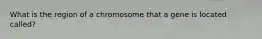 What is the region of a chromosome that a gene is located called?