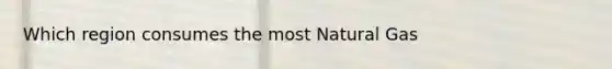 Which region consumes the most Natural Gas