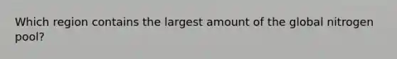 Which region contains the largest amount of the global nitrogen pool?