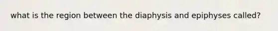 what is the region between the diaphysis and epiphyses called?