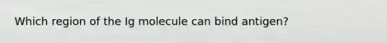 Which region of the Ig molecule can bind antigen?