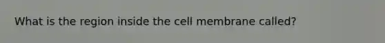 What is the region inside the cell membrane called?