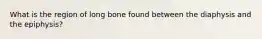 What is the region of long bone found between the diaphysis and the epiphysis?