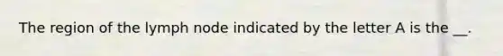 The region of the lymph node indicated by the letter A is the __.