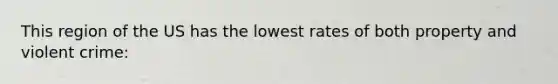 This region of the US has the lowest rates of both property and violent crime: