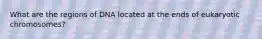 What are the regions of DNA located at the ends of eukaryotic chromosomes?