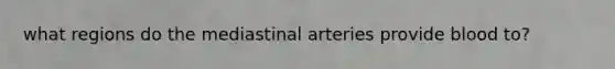 what regions do the mediastinal arteries provide blood to?